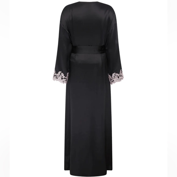 NWT Agent Provocateur 100% Silk Darina Dressing Gown Black Robe Luxury Lingerie - Picture 6 of 17